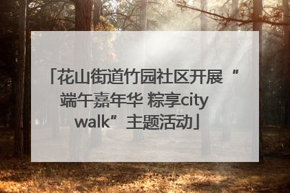 花山街道竹园社区开展“端午嘉年华 粽享city walk”主题活动