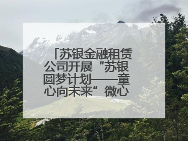 苏银金融租赁公司开展“苏银圆梦计划——童心向未来”微心愿捐赠活动