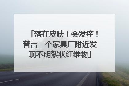 落在皮肤上会发痒！普吉一个家具厂附近发现不明絮状纤维物