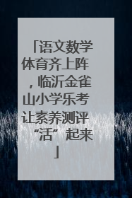 语文数学体育齐上阵，临沂金雀山小学乐考让素养测评“活”起来