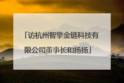 访杭州智擎金链科技有限公司董事长和扬扬