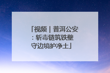 视频｜普洱公安：斩毒链筑铁壁 守边境护净土