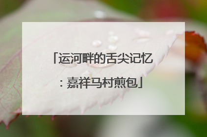 运河畔的舌尖记忆：嘉祥马村煎包