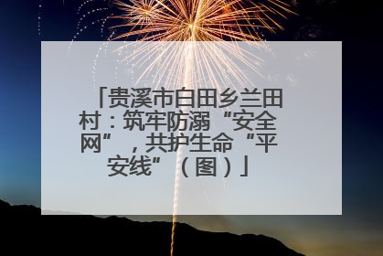 贵溪市白田乡兰田村：筑牢防溺“安全网”，共护生命“平安线”（图）