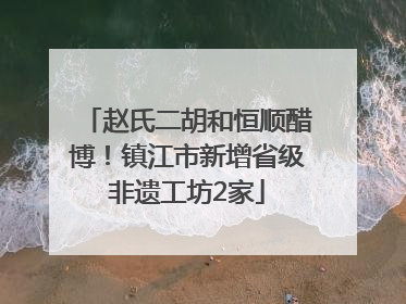 赵氏二胡和恒顺醋博！镇江市新增省级非遗工坊2家