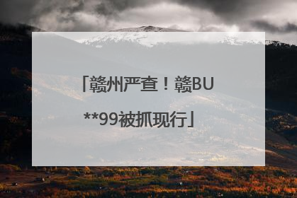 赣州严查！赣BU**99被抓现行