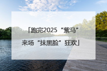 跑完2025“紫马” 来场“抹黑脸”狂欢