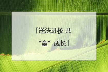 送法进校 共“童”成长