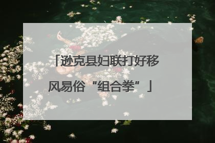 逊克县妇联打好移风易俗“组合拳”