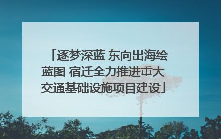 逐梦深蓝 东向出海绘蓝图 宿迁全力推进重大交通基础设施项目建设