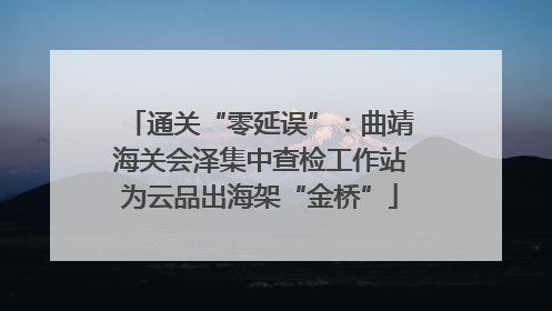 通关“零延误”：曲靖海关会泽集中查检工作站为云品出海架“金桥”