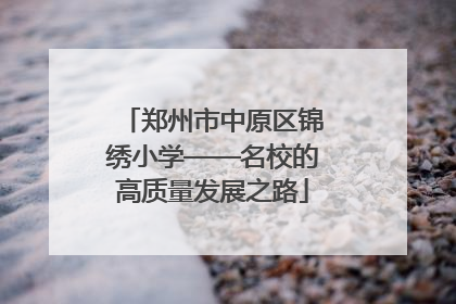 郑州市中原区锦绣小学——名校的高质量发展之路