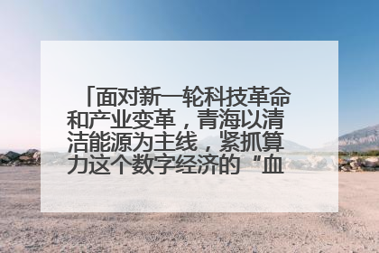 面对新一轮科技革命和产业变革，青海以清洁能源为主线，紧抓算力这个数字经济的“血液”、科技主权的“筹码”、产业升级的“杠杆”、绿色转型的“支点”，勇于撬动国家“双碳”战略、“东数西算”工程重大发展新机遇