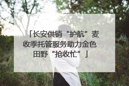 长安供销“护航”麦收季托管服务助力金色田野“抢收忙”