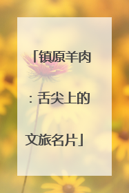 镇原羊肉：舌尖上的文旅名片