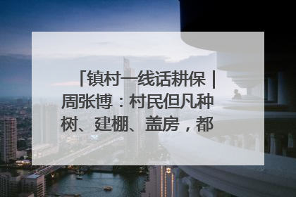镇村一线话耕保｜周张博：村民但凡种树、建棚、盖房，都要向街道报批
