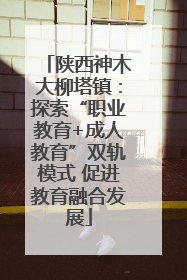 陕西神木大柳塔镇：探索“职业教育+成人教育”双轨模式 促进教育融合发展