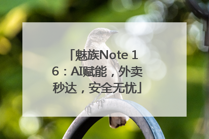 魅族Note 16：AI赋能，外卖秒达，安全无忧
