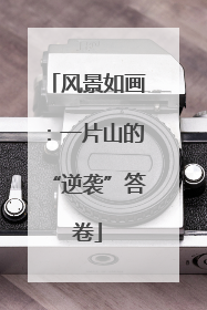 风景如画：一片山的“逆袭”答卷