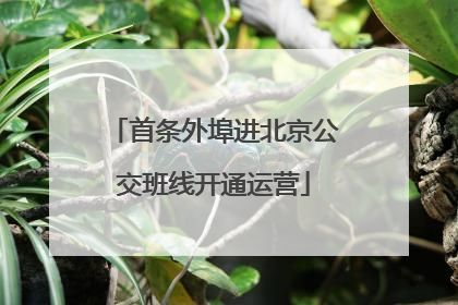 首条外埠进北京公交班线开通运营