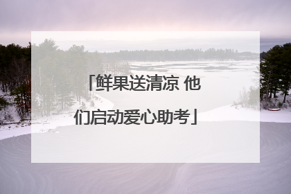鲜果送清凉 他们启动爱心助考