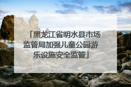 黑龙江省明水县市场监管局加强儿童公园游乐设施安全监管