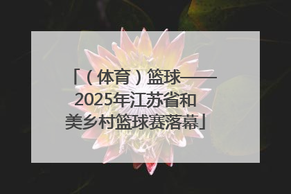 （体育）篮球——2025年江苏省和美乡村篮球赛落幕