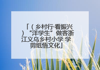 （乡村行·看振兴）“洋学生”做客浙江义乌乡村小学 学剪纸悟文化