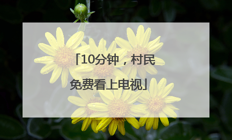 10分钟，村民免费看上电视