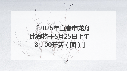 2025年宜春市龙舟比赛将于5月25日上午8：00开赛（图）