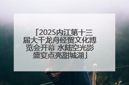 2025内江第十三届大千龙舟经贸文化博览会开幕 水陆空光影盛宴点亮甜城湖