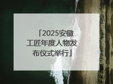 2025安徽工匠年度人物发布仪式举行