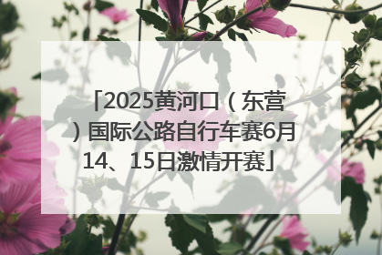 2025黄河口（东营）国际公路自行车赛6月14、15日激情开赛